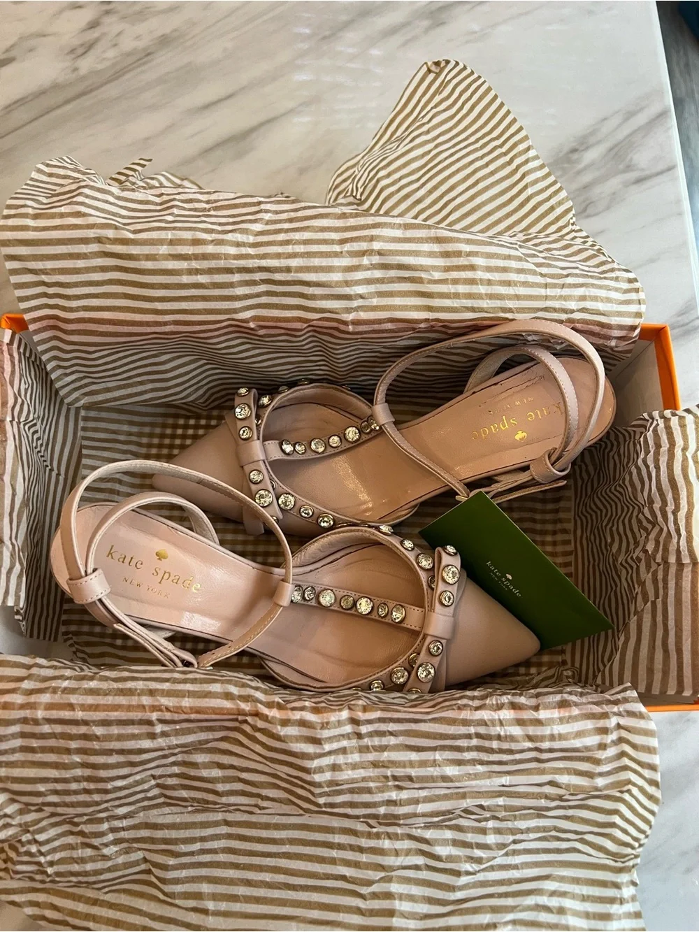 kate spade Blush Pink Embellished Pointed-Toe Heels